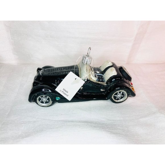 NEW Hand-Painted Roadster Blown Glass Christmas Car Ornament 2002 – Poland-Made - Picture 9 of 10